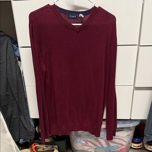 The Children's Place Burgundy V-Neck Sweater